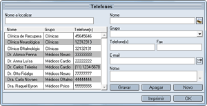 Lista de telefones