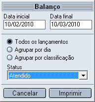 Imprimir balanço