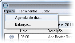 Imprimir agenda do dia