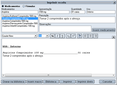 Imprimir Receita